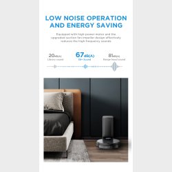 MIDEA S8+ ROBOTIC VACUUM CLEANER LIDAR NAVI, 5200mAH, 180MIN, 250M2,65dB.