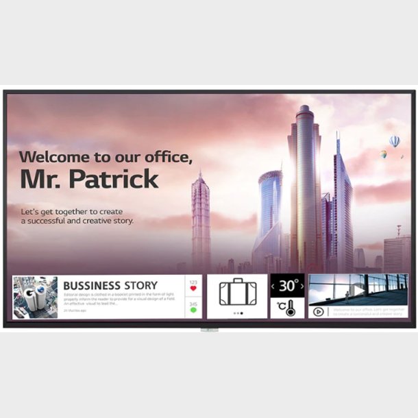 LG 49" UHD SIGNAGE MONITOR 500 CD/M2 24/7,WIFI,WEB OS, SPEAKER