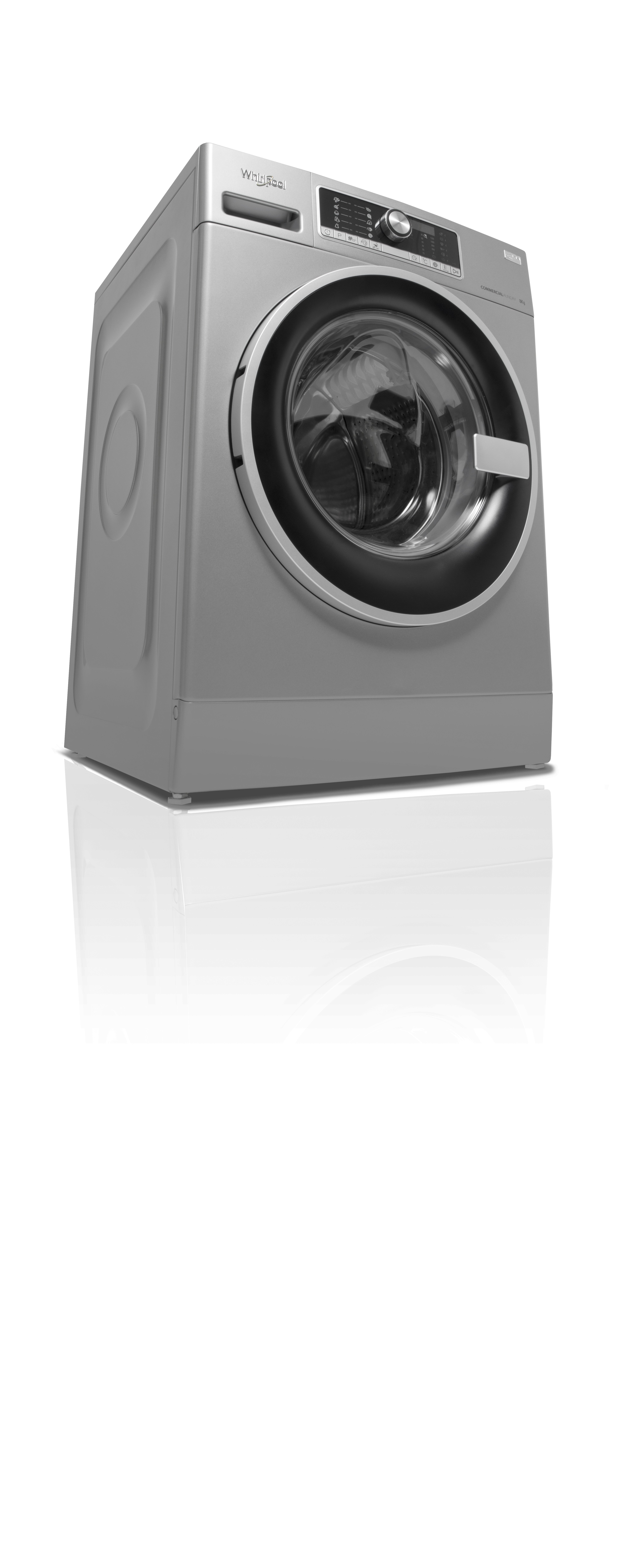 WHIRLPOOL PRO 8 KG VASKEMA. 1200 OMDR. ZEN, TROMLE 64 L., AQUASTOP, 69/49 dBA