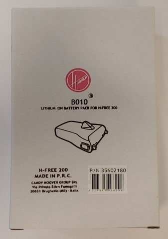35602180 HOOVER BATTERI HF200-SERIE B010, HF222MH011+HF222AXL011, 1 STK/PK.