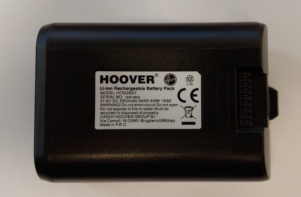 35602207 HOOVER BATTERI HF522-SERIE B011, HF522NPW011, 21,6V, 1 STK/PK.