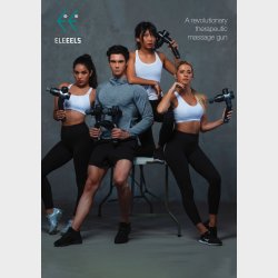 ELEEELS X1-T WHITE THERAPY GUN MASSAGE, 4 APPLICATORS, 6 SPEED