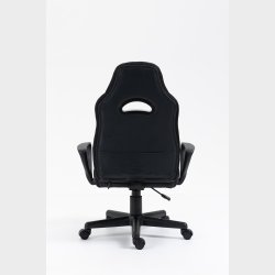 GAME YS GAMING CHAIR KID SORT PVC L�DER, RGB LYS