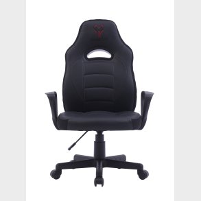 GAME YS GAMING CHAIR JUNIOR SORT PU LDER, RGB LYS