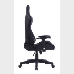 GAME YS GAMING CHAIR VOKSEN SORT PVC L�DER, RGB LYS